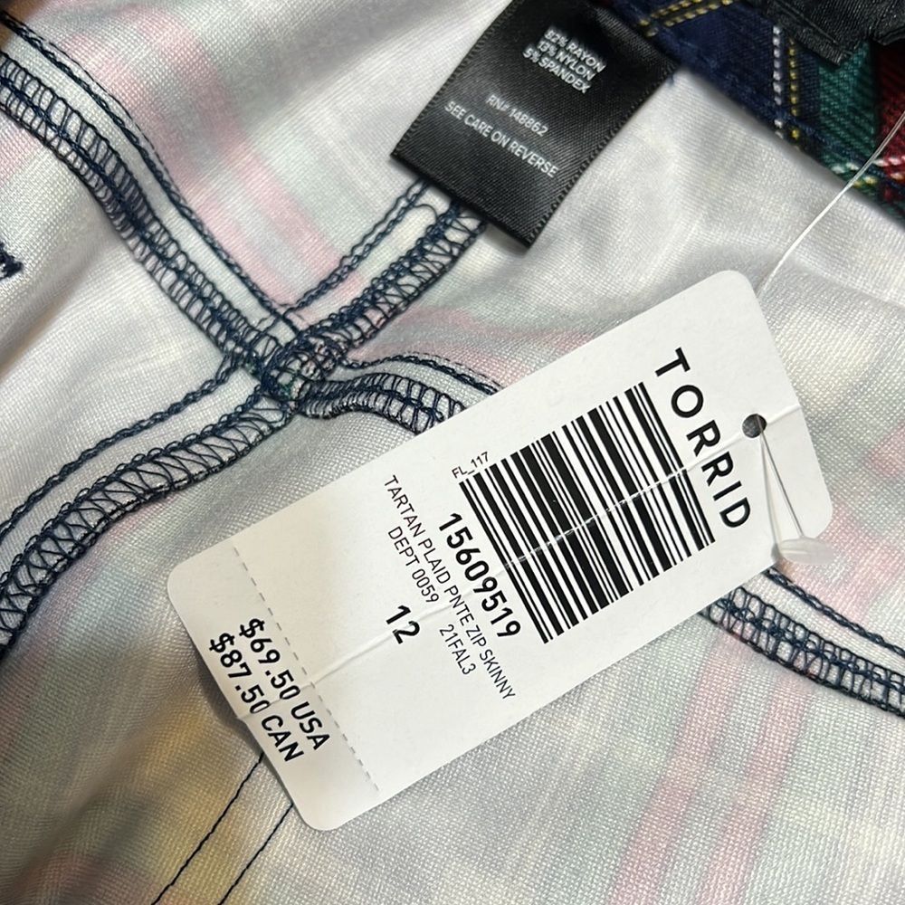 Torrid tartan plaid skinny pants - Picture 8 of 9